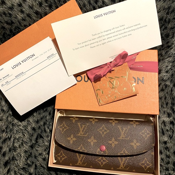 Louis Vuitton Handbags - Louis Vuitton Brown Poppy Red Emilie Monogram Long Wallet. Brand New!